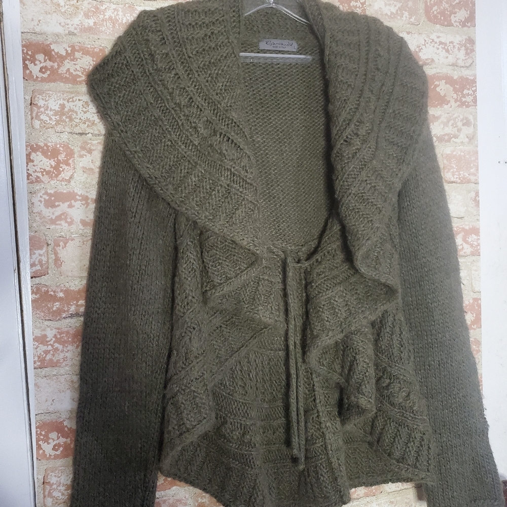 Anthropologie Elsamanda tie front sweater